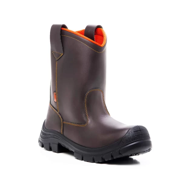 3043 Bota Media Caña Piel Vaqueta