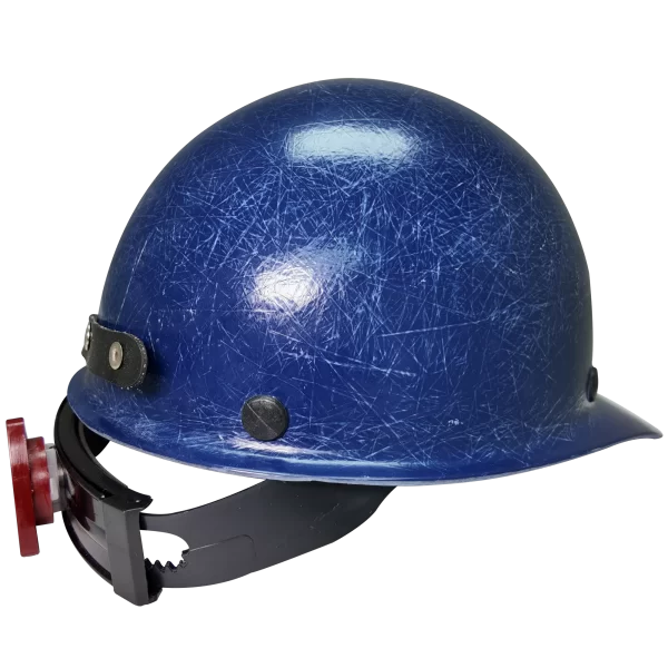CASCO FIBRA DE VIDRIO ESTILO MINERO AZUL - Imagen 3